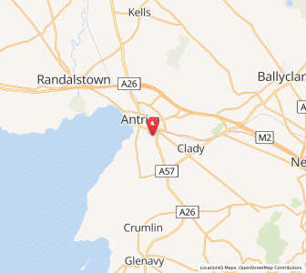 Map of Antrim, Northern IrelandNorthern Ireland