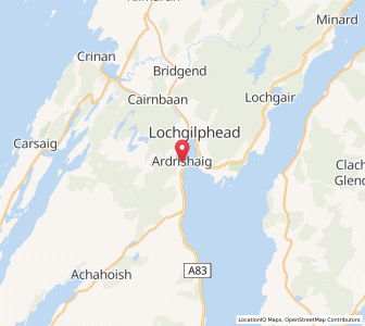 Map of Ardrishaig, ScotlandScotland