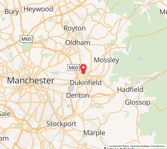 Map of Ashton-under-Lyne, EnglandEngland