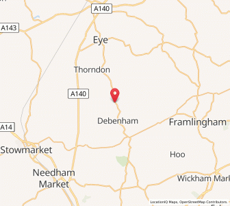 Map of Aspall, EnglandEngland