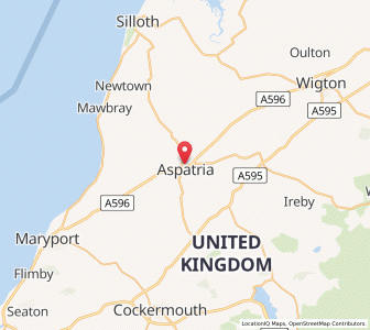 Map of Aspatria, EnglandEngland