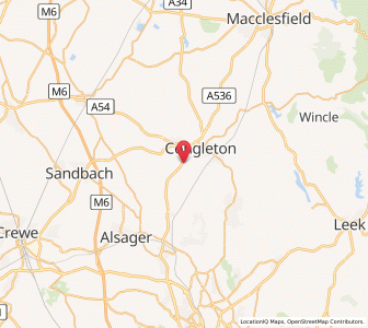 Map of Astbury, EnglandEngland