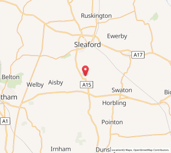 Map of Aswarby, EnglandEngland
