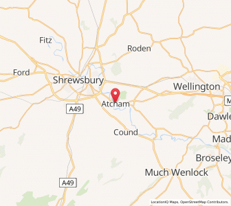 Map of Atcham, EnglandEngland