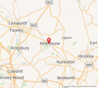 Map of Atherstone, EnglandEngland