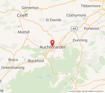 Map of Auchterarder, ScotlandScotland
