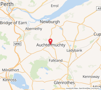 Map of Auchtermuchty, ScotlandScotland