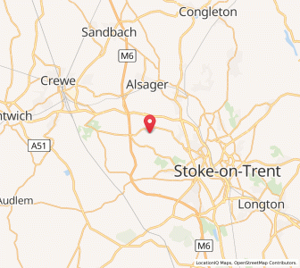 Map of Audley, EnglandEngland