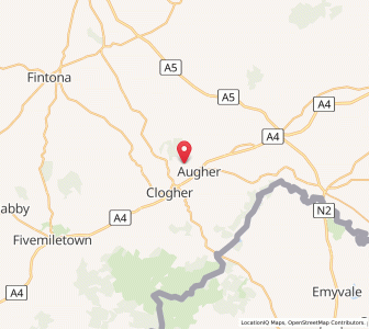 Map of Augher, Northern IrelandNorthern Ireland