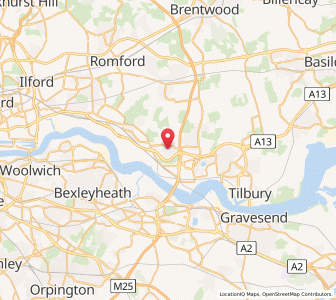 Map of Aveley, EnglandEngland