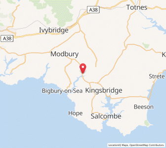 Map of Aveton Gifford, EnglandEngland