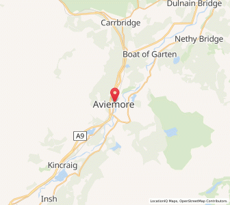 Map of Aviemore, ScotlandScotland