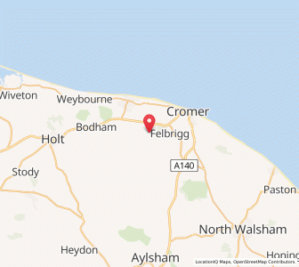 Map of Aylmerton, EnglandEngland