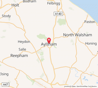 Map of Aylsham, EnglandEngland