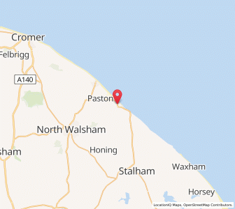 Map of Bacton, EnglandEngland
