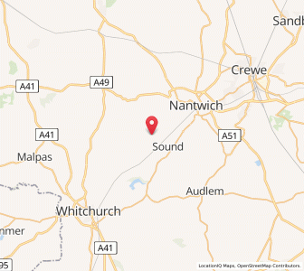 Map of Baddiley, EnglandEngland