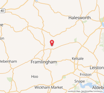 Map of Badingham, EnglandEngland