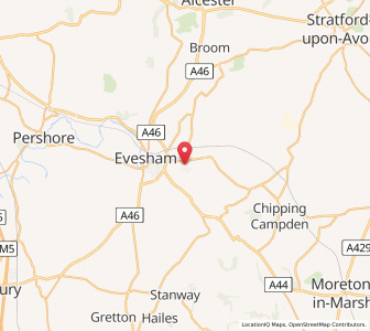 Map of Badsey, EnglandEngland