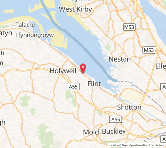 Map of Bagillt, WalesWales