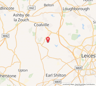Map of Bagworth, EnglandEngland