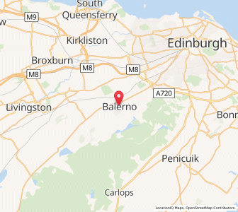 Map of Balerno, ScotlandScotland