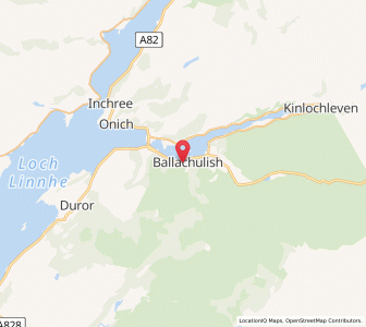 Map of Ballachulish, ScotlandScotland