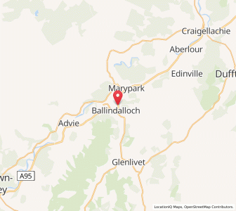 Map of Ballindalloch, ScotlandScotland
