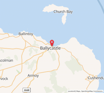 Map of Ballycastle, Northern IrelandNorthern Ireland