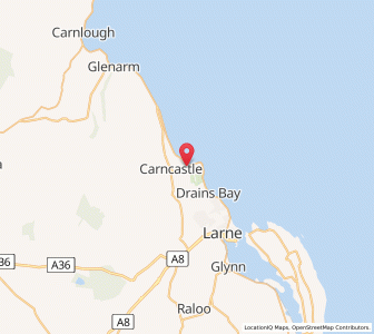 Map of Ballygally, Northern IrelandNorthern Ireland