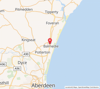 Map of Balmedie, ScotlandScotland