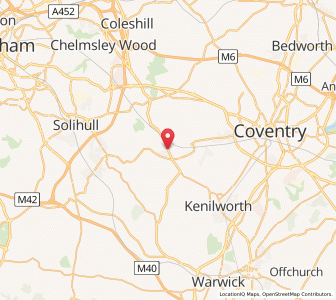 Map of Balsall Common, EnglandEngland