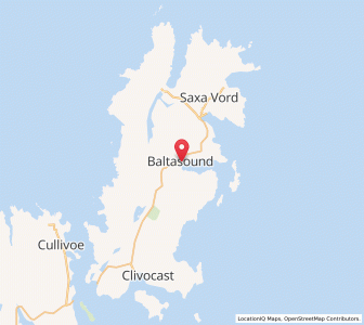 Map of Baltasound, ScotlandScotland