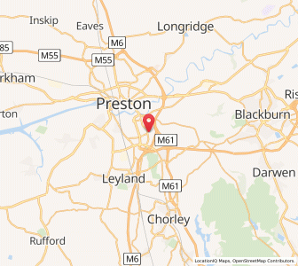 Map of Bamber Bridge, EnglandEngland