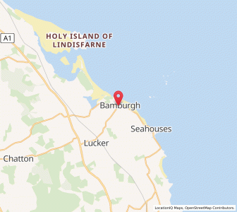 Map of Bamburgh, EnglandEngland