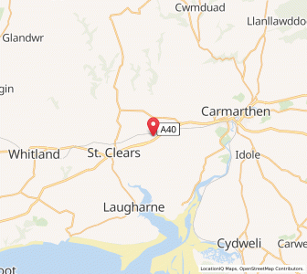 Map of Bancyfelin, WalesWales