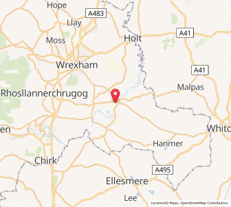 Map of Bangor-is-y-coed, WalesWales