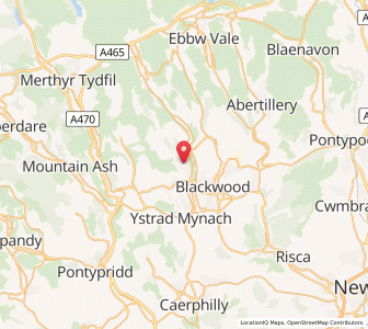 Map of Bargoed, WalesWales