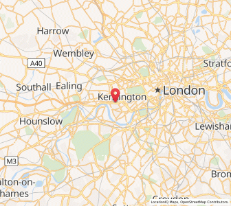 Map of Barons Court, EnglandEngland