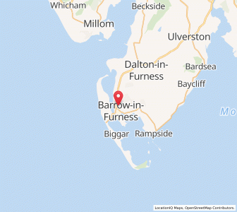 Map of Barrow in Furness, EnglandEngland