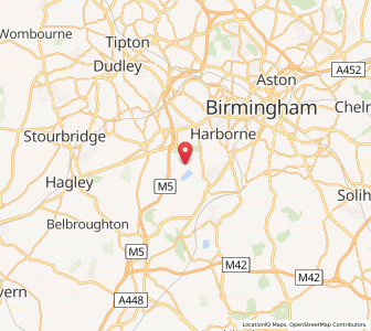 Map of Bartley Green, EnglandEngland