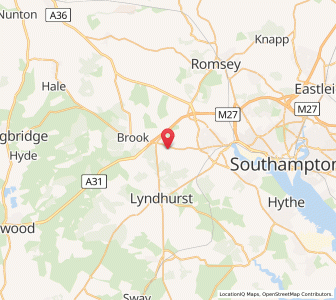 Map of Bartley, EnglandEngland