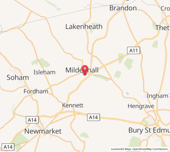 Map of Barton Mills, EnglandEngland