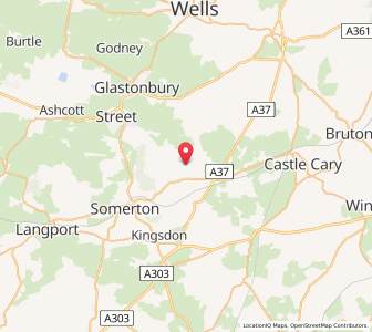 Map of Barton Saint David, EnglandEngland
