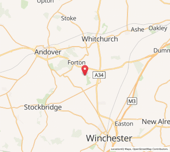 Map of Barton Stacey, EnglandEngland
