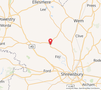 Map of Baschurch, EnglandEngland