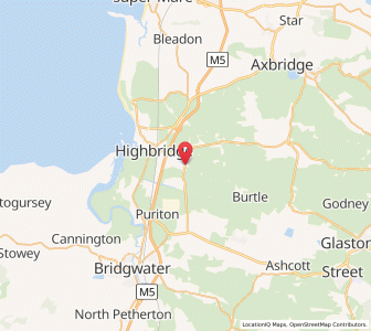 Map of Bason Bridge, EnglandEngland