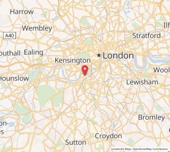 Map of Battersea, England
