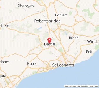 Map of Battle, EnglandEngland