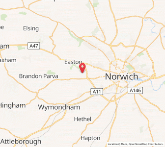Map of Bawburgh, EnglandEngland