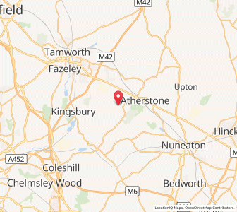 Map of Baxterley, EnglandEngland